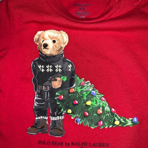 RL Polo Xmas Bear Collection Long Sleeve Tshirt - Picture 3 of 3